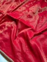 Load image into Gallery viewer, Handwoven Cotton Saree - Turkish Red + Gold
