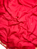 Load image into Gallery viewer, Handwoven Cotton Saree - Radical Red + Gold
