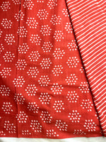 Load image into Gallery viewer, Handblock Printed Cotton Saree -  Persian Orange + Swiss White
