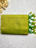 Load image into Gallery viewer, Handwoven silk cotton saree - Bold Green Yellow
