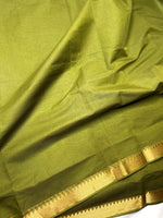 Load image into Gallery viewer, Handwoven Mangalgiri Cotton Saree -  Lemon Ginger + Gold
