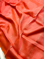 Load image into Gallery viewer, Handwoven Mangalgiri Silk Cotton Saree - Sweet Pink + Energy Yellow
