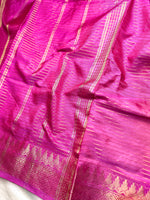 Load image into Gallery viewer, Handwoven Art Silk Saree -  Husk Brown + French Rose
