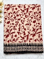 Load image into Gallery viewer, Handblock Printed Cotton Saree - Soft Pink + Flush Maroon
