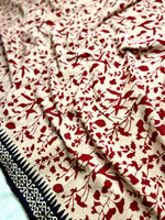Load image into Gallery viewer, Handblock Printed Cotton Saree - Soft Pink + Flush Maroon
