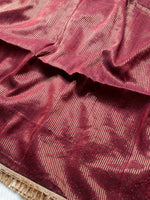 Load image into Gallery viewer, Handwoven Cotton Saree -  Persian Brown + Gold
