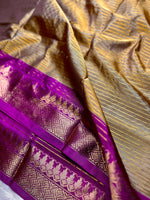 Load image into Gallery viewer, Handwoven Art Silk Saree -  Husk Brown + French Rose
