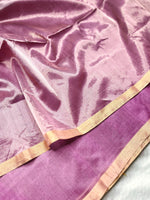 Load image into Gallery viewer, Handwoven Maheshwari Silk Cotton Saree - Mauve
