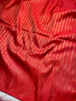 Load image into Gallery viewer, Soft Silk Saree  - Thunderbird Red + Harvest Sandal
