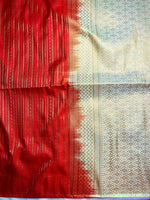 Load image into Gallery viewer, Soft Silk Saree  - Thunderbird Red + Harvest Sandal

