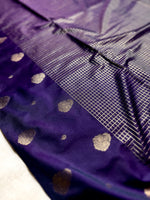 Load image into Gallery viewer, Soft Silk Saree  - Smoky Violet + Fuel Yellow

